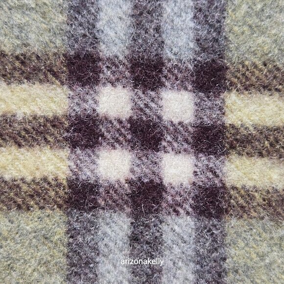 PERFECT! Vintage Burberry Wool Plaid Scarf - Picture 14 of 17